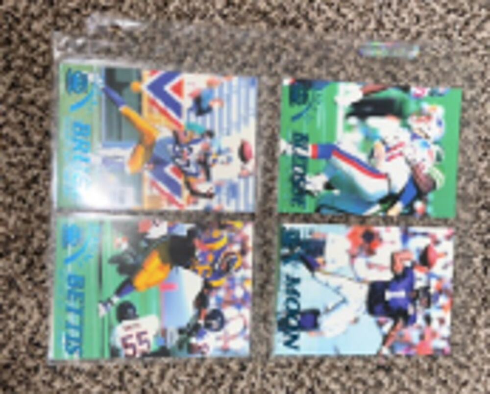 1995 Pacific Drew Bledsoe Warren Moon Jerome Bettis Isaac Bruce 4 Card Lot